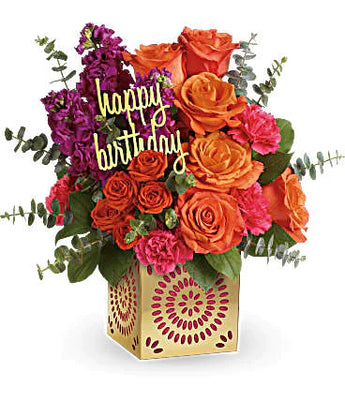 Birthday Flowers, Home Delivery Miami, Doral Roses. Celebrate their special day with beautiful Birthday Flowers! Roses, sunflowers, lilies, alstroemerias, bouquets, gifts, chocolates.