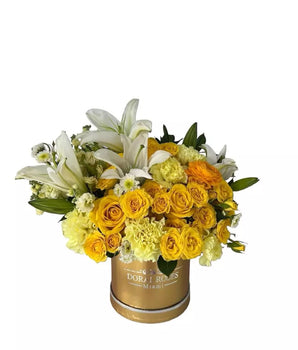 Yellow and White Bouquet Roses Mother Day