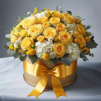 Yellow Flowers, welcome spring and the color of your flowers, from roses, and gerberas to illuminated sunflowers, we design your anniversary flowers, birthdays, romance, and home delivery service in Miami. Bouquets Flowers