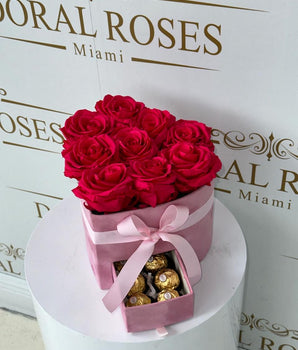 Roses and chocolate Heart Box
