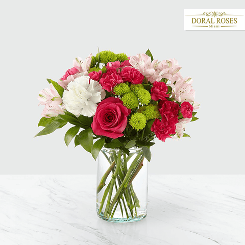 Hermosa, Regalo de Flores para el día de la madre, Arreglo de flores, envía flores por Doral Roses Miami