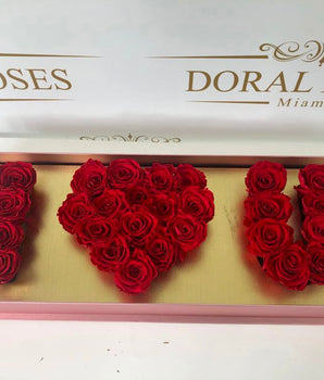 Rosas en caja Te Amo