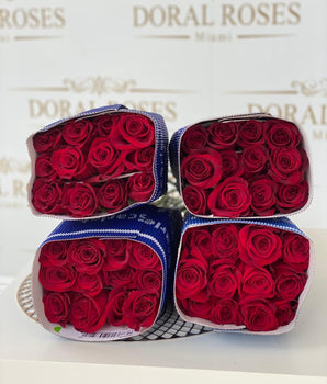 Red Roses 100 units, Surprise your loved one with a beautiful bouquet of 100 roses in either red or white! Perfect for anniversaries, birthdays, or just because. Doral Roses Miami